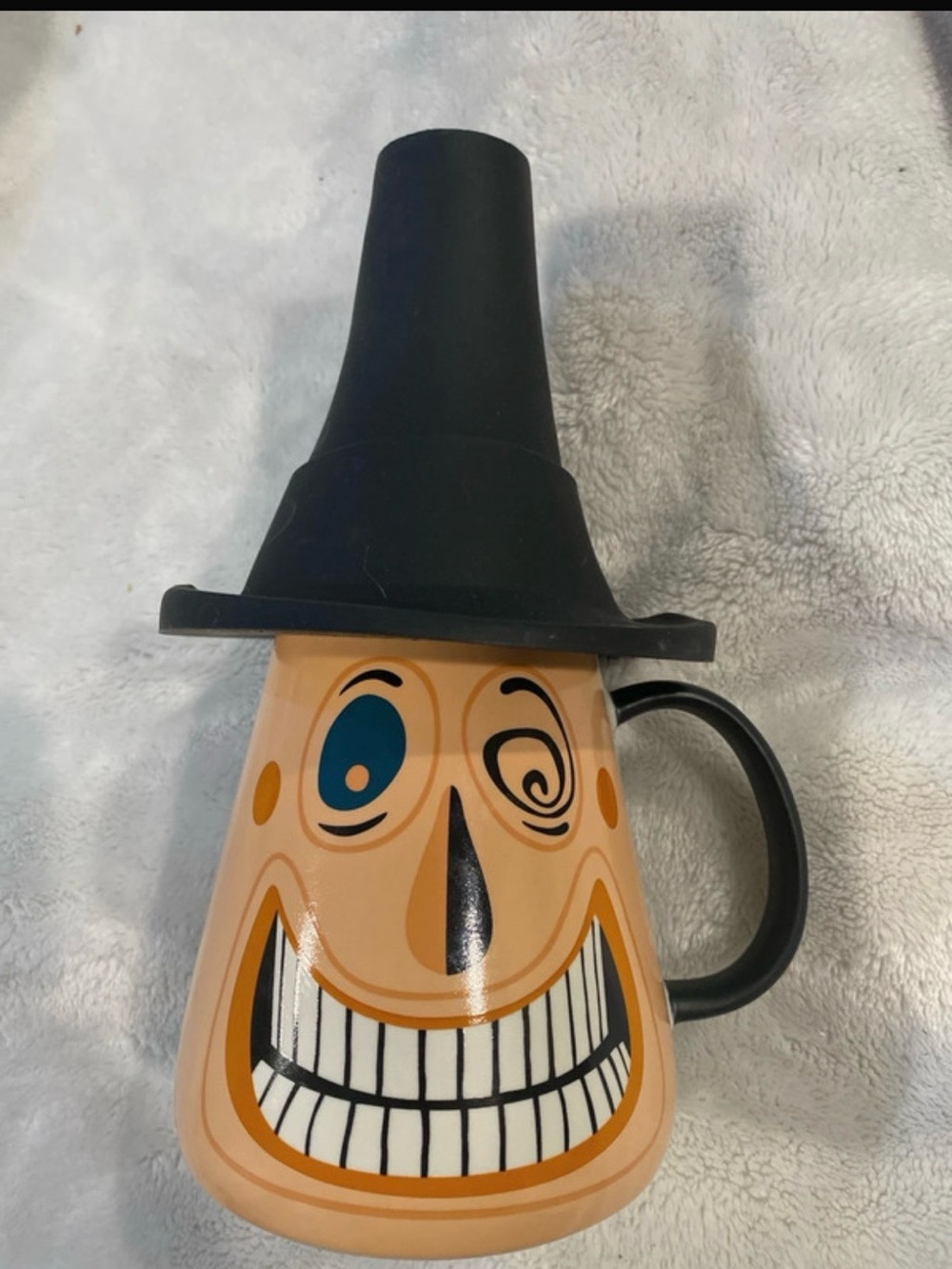 Disney the nightmare before Christmas the mayor Character mug with silicone hat